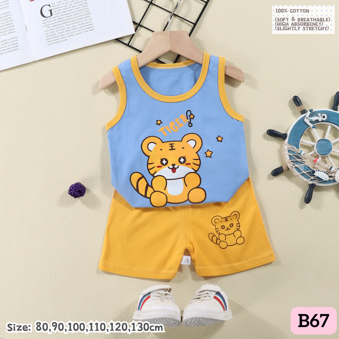 [1-6y] Casual Singlet set [x100 pattern👕]