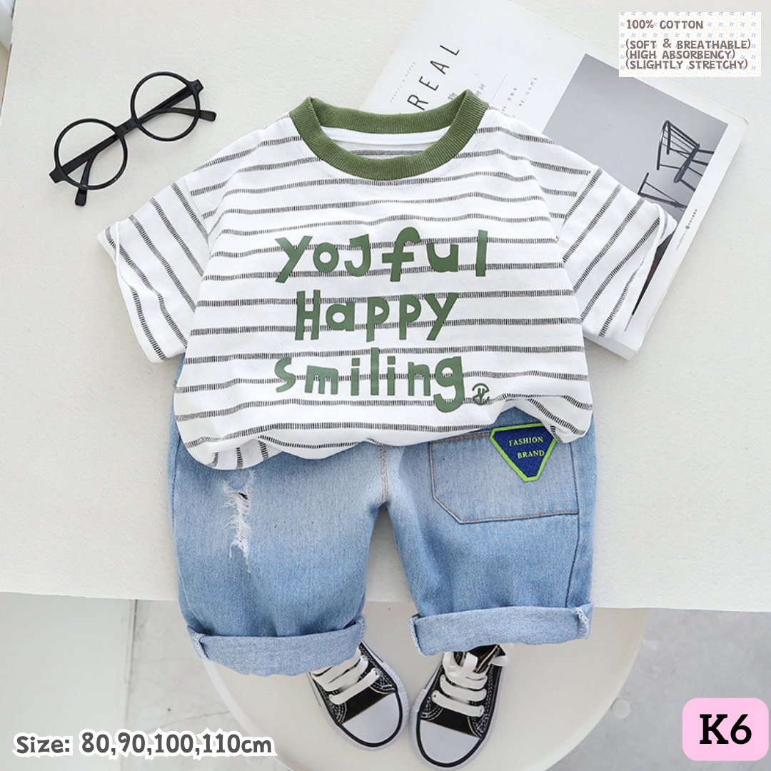 [1-6y] Casual Outings set  [1] [x100 pattern👕]