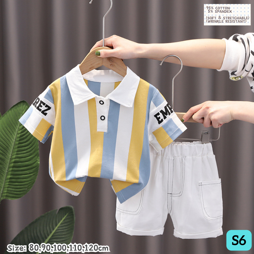 [1-6y] Casual Outdoor Wear set [x76 pattern👕]