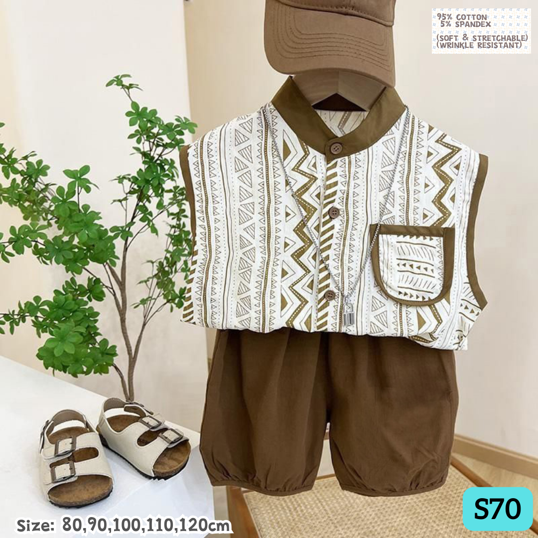 [1-6y] Casual Outdoor Wear set [x76 pattern👕]