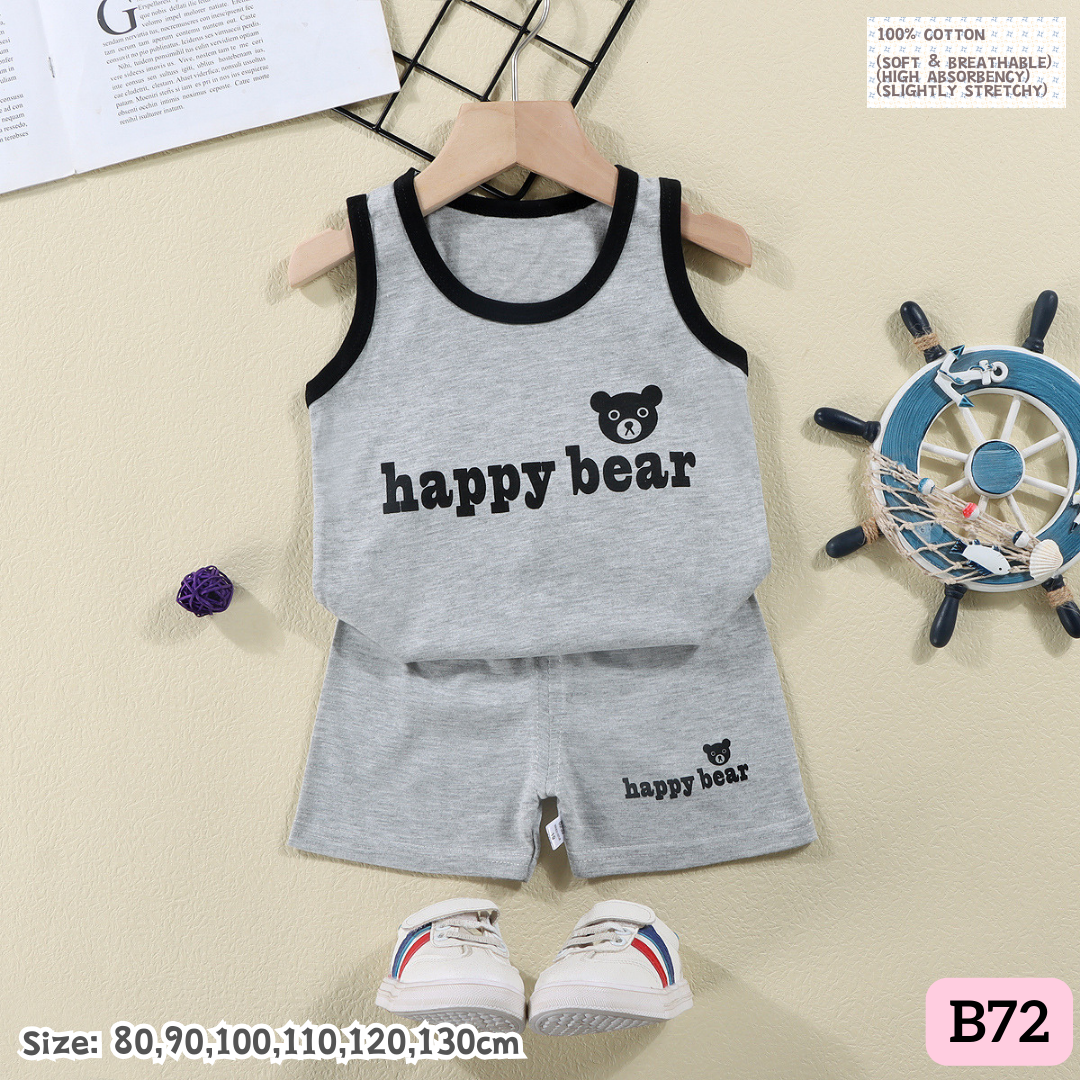 [1-6y] Casual Singlet set [x100 pattern👕]