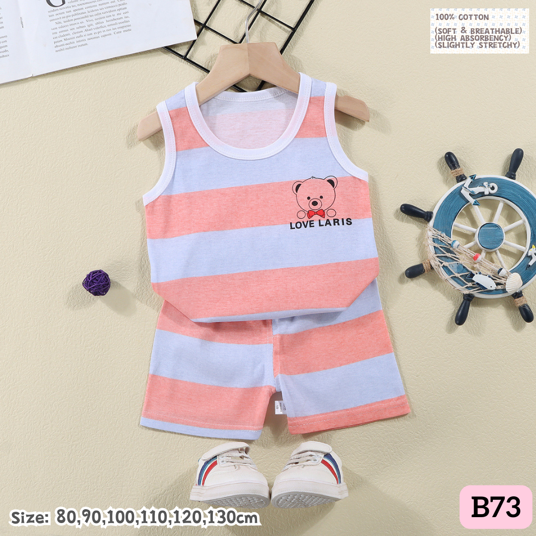 [1-6y] Casual Singlet set [x100 pattern👕]