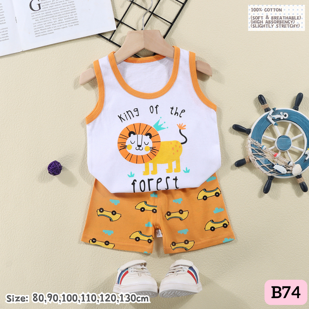 [1-6y] Casual Singlet set [x100 pattern👕]