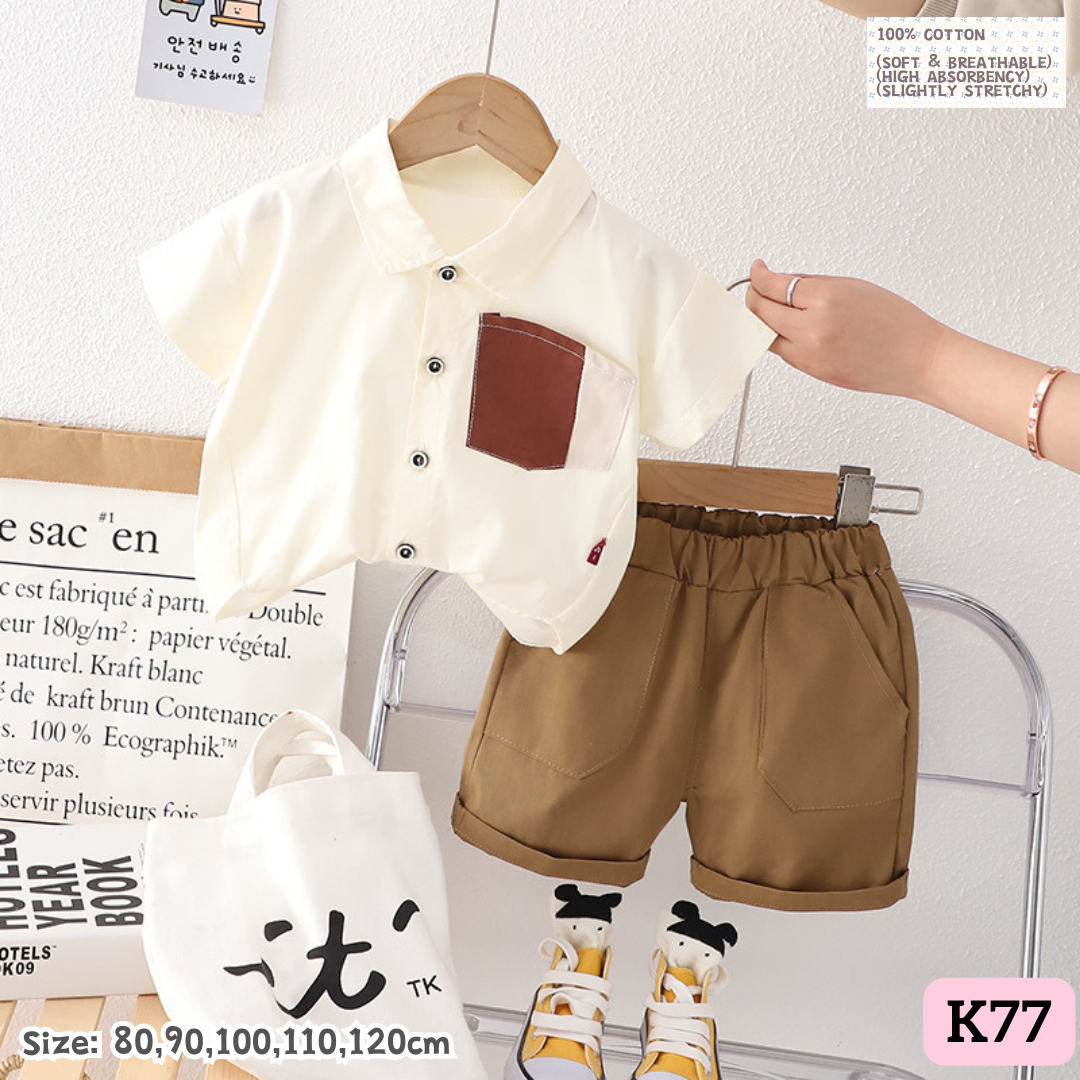 [1-6y] Casual Outings set  [1] [x100 pattern👕]