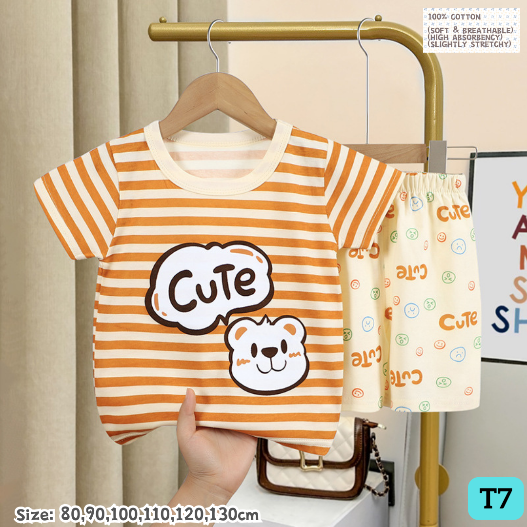 [1-6y] 100% Cotton Daily set [x68 pattern👕]