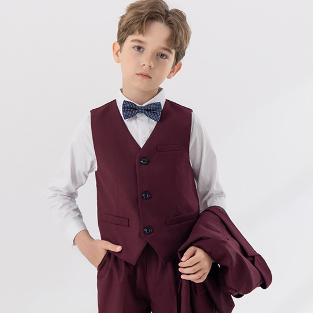 BF01_[Red Wine]_KID_British Fashion Suits