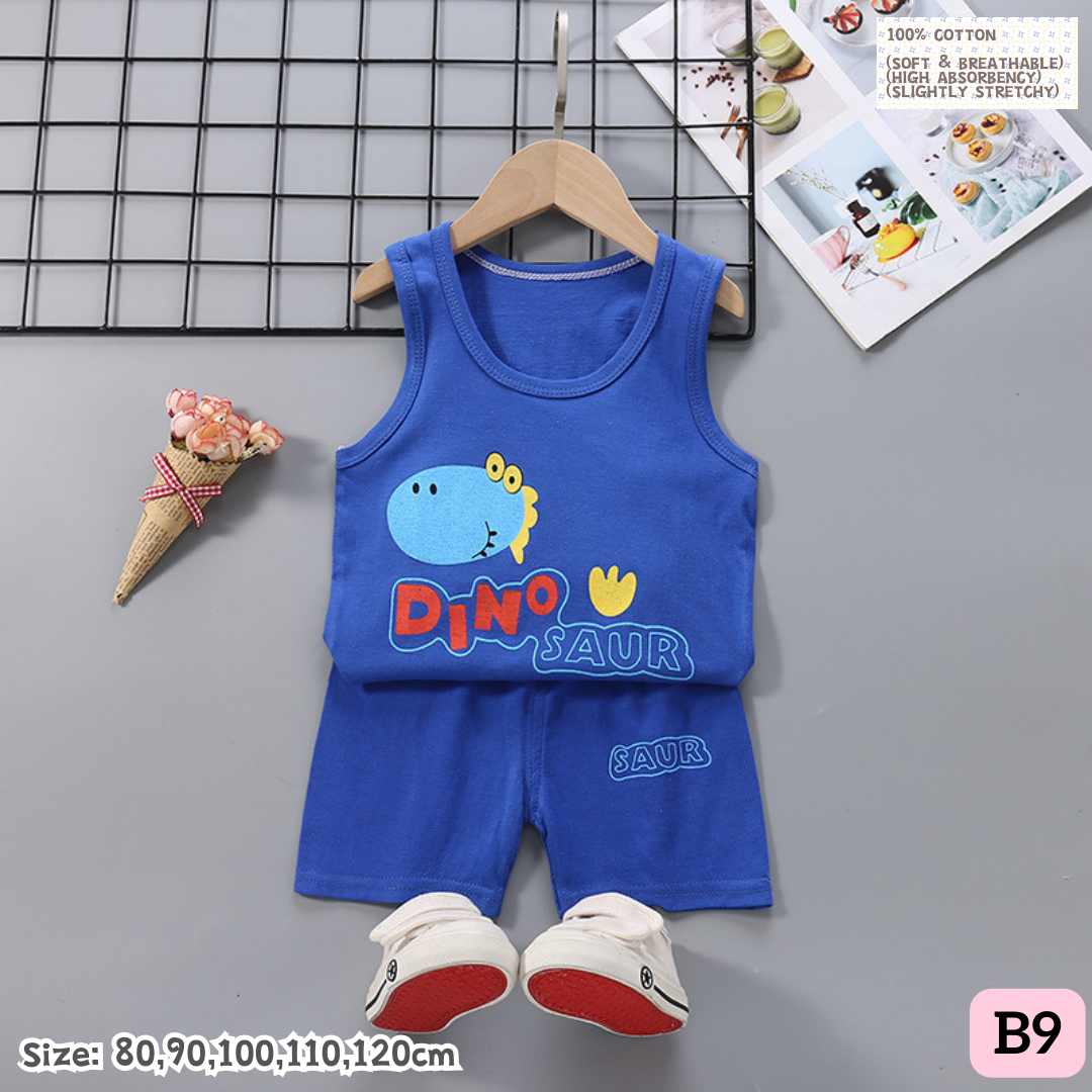 [1-6y] Casual Singlet set [x100 pattern👕]