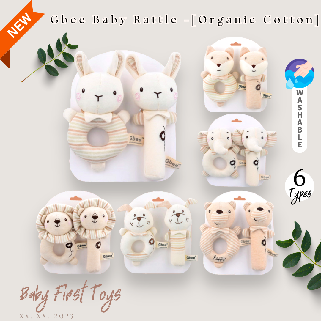 Gbee Baby Rattle -[Organic Cotton made]