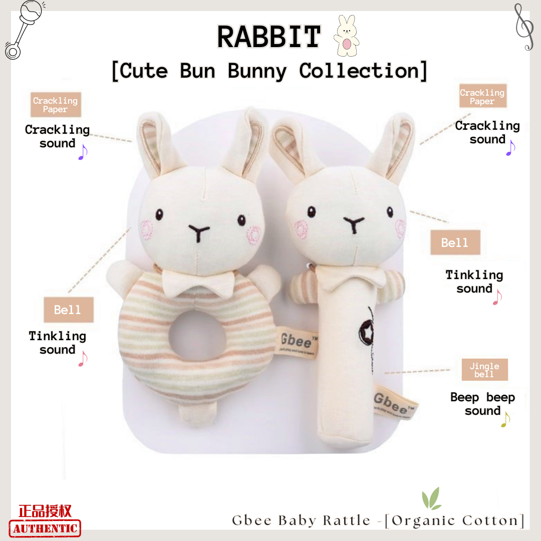 Gbee Baby Rattle -[Organic Cotton made]