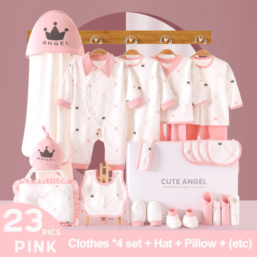 [Pre-order] 🎠Little Prince/Princess_Baby Cotton Clothes Giftset_CuteAngel_19-25ps